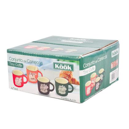 Imagem de Conjunto Canecas Tiny Coffe CE 60ML 4 Peças
