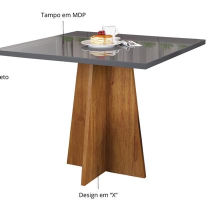 Conjunto Canto Alemão Baú Bariloche Mesa Quadrada 90x90 sem Vidro e 2 Cadeiras Venus em Mdp/mdf - Viero Imagem de Conjunto Canto Alemão Baú Bariloche Mesa Quadrada 90x90 sem Vidro e 2 Cadeiras Venus em Mdp/mdf