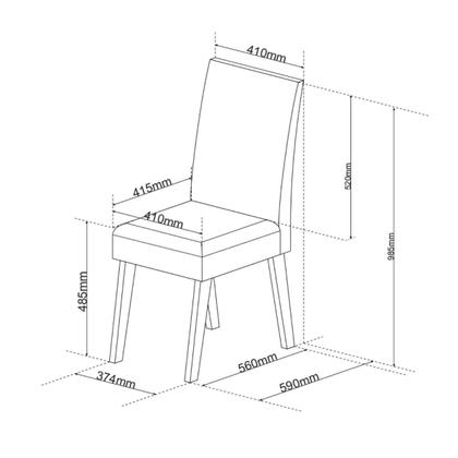 Imagem de Conjunto Canto Alemao Baú Prestigio Mesa 120x80cm e 2 cadeiras Milao Mel/Off White/Linho Kaki - Casa Giulia