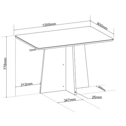 Imagem de Conjunto Canto Alemao Baú Prestigio Mesa 120x80cm e 2 cadeiras Milao Mel/Off White/Linho Kaki - Casa Giulia