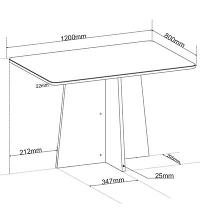 Imagem de Conjunto Canto Alemão com Baú Mesa 120x77,8cm Tampo com Vidro e 2 Cadeiras Milão