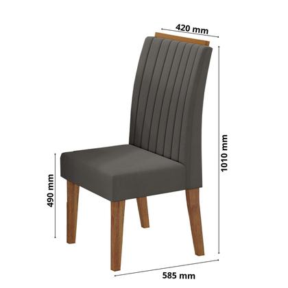 Imagem de Conjunto Canto Baú com Mesa de Jantar Retangular 120x80cm de Vidro e 2 Cadeiras