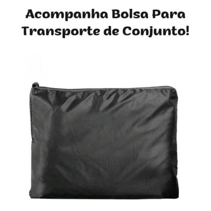 Imagem de Conjunto Capa Chuva Moto Emborrachada Impermeável Motoboy Refletivo Bolsa