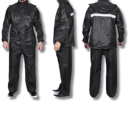 Imagem de Conjunto Capa Chuva Moto Emborrachada Impermeável Motoboy Refletivo Bolsa