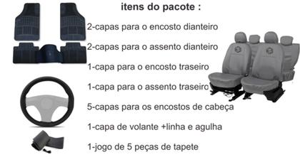Imagem de Conjunto capa couro Ônix + tapete PVC luxo