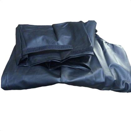 Imagem de Conjunto Capa de Chuva Motoqueiro PVC Gola Alta Masculino Preto Tamanho G Pioneira  Impermeável e Resistente