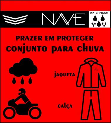 Imagem de Conjunto Capa De Chuva Para Motoqueiro Nave Combat Pvc