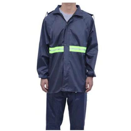 Imagem de Conjunto Capa De Chuva Roupa Para Motoqueiros Ciclistas Impermeável Calça Jaqueta C/ Capuz