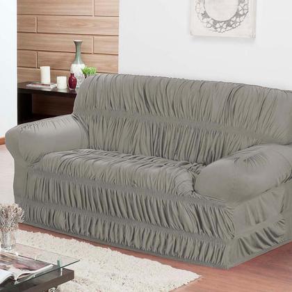 Imagem de Conjunto Capa de Sofá 3 e 2 Lugares Elástica em Malha Gel - Cores Chamativas e Fixação Segura