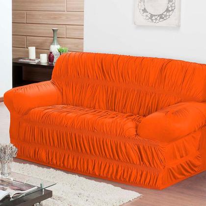 Imagem de Conjunto Capa de Sofá 3 e 2 Lugares Elástica em Malha Gel - Cores Chamativas e Fixação Segura