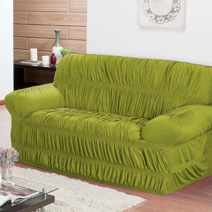 Imagem de Conjunto Capa de Sofá 3 e 2 Lugares Elástica em Malha Gel - Cores Chamativas e Fixação Segura