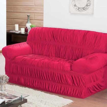 Imagem de Conjunto Capa de Sofá 3 e 2 Lugares Elástica em Malha Gel - Cores Chamativas e Fixação Segura