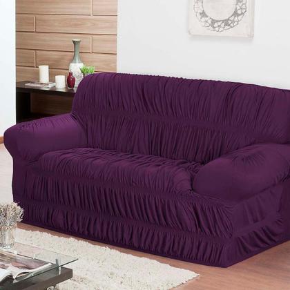 Imagem de Conjunto Capa de Sofá 3 e 2 Lugares Elástica em Malha Gel - Cores Chamativas e Fixação Segura