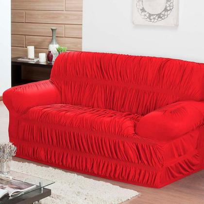 Imagem de Conjunto Capa de Sofá 3 e 2 Lugares Elástica em Malha Gel - Cores Chamativas e Fixação Segura