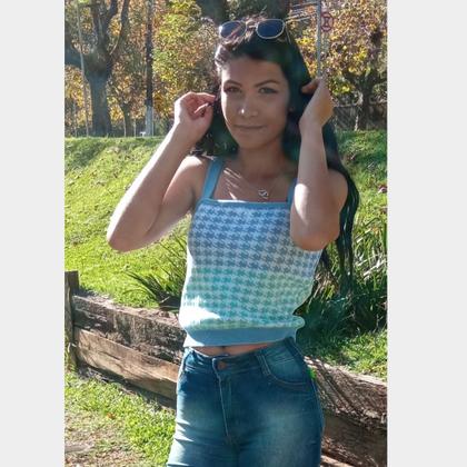 Imagem de Conjunto Cardigan e Cropped Estampado Estilo e Conforto em um só Look