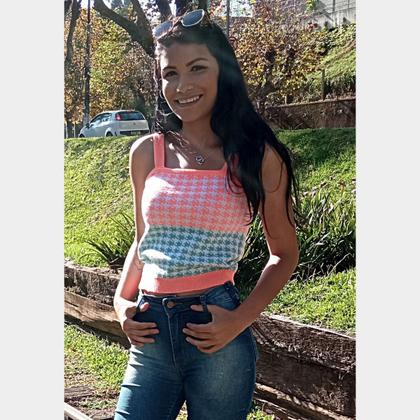 Imagem de Conjunto Cardigan e Cropped Estampado Estilo e Conforto em um só Look