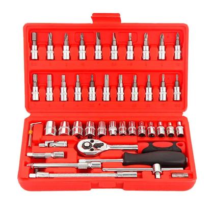 Imagem de Conjunto Chave Catraca 46 Peças Profissional e Completo - Luatek