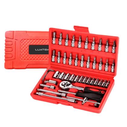 Imagem de Conjunto Chave Catraca 46 Peças Profissional e Completo - Luatek