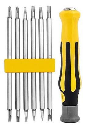 Imagem de Conjunto Chave De Fenda 6 Bits Duplos Manutençao E Reparos