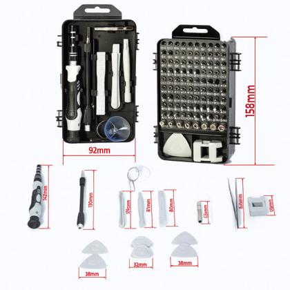 Imagem de Conjunto Chave de Precisão 115 Peças Kit Completo de Chaves Ferramenta Para Conserto de Celulares, Laptop, Notebook