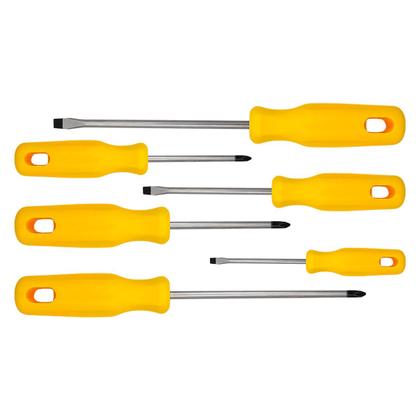 Imagem de Conjunto Chaves Fenda e Phillips Ponta Magnetizada 6 Peças 