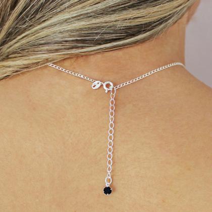 Imagem de Conjunto Choker e Pulseira Ponto de Luz Preto Prata 925