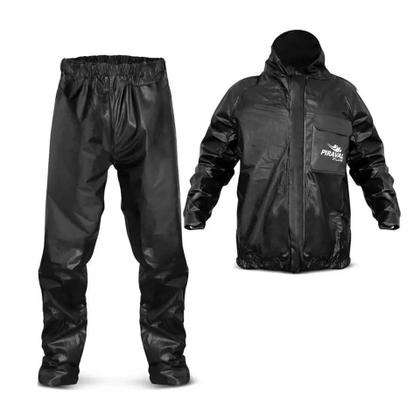 Imagem de Conjunto Chuva Piraval Plus PVC Preta Masculina