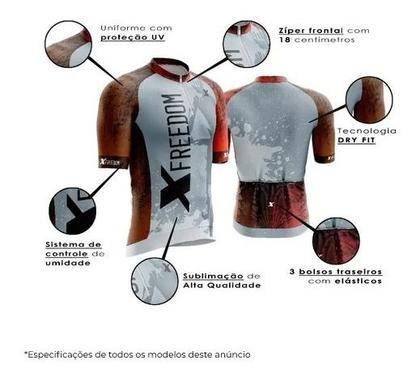 Imagem de Conjunto Ciclismo Camisa C/ Proteção UV e Bermuda C/ Proteção em Gel + Par de Manguitos + Bandana