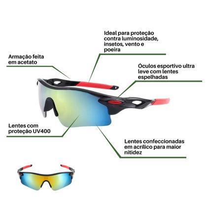 Imagem de Conjunto Ciclismo Camisa e Bermuda + Capacete de Ciclismo C/ Luz LED + Óculos Esportivo +  Par de Manguitos