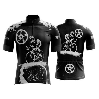 Imagem de Conjunto Ciclismo Camisa Proteção Uv e Bermuda + Óculos Esportivo +  Manguito + Bandana