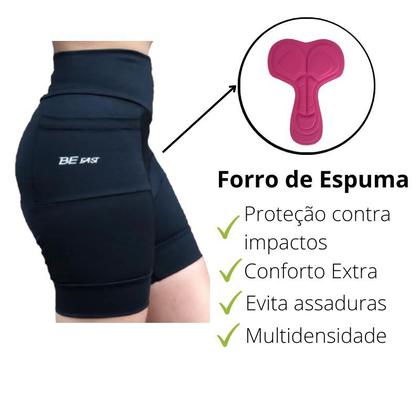 Imagem de Conjunto Ciclismo Feminino Camisa e Bermuda Forro de Espuma