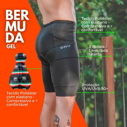 Imagem de Conjunto Ciclismo Masculino Fresh Forro em Gel MTB Pedal Bike