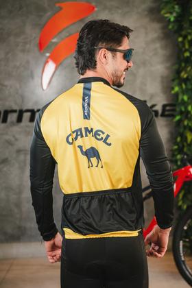 Imagem de Conjunto Ciclismo Masculino Inverno - Camisa Manga Longa + Calça de Gel