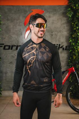 Imagem de Conjunto Ciclismo Masculino Inverno - Camisa Manga Longa + Calça de Gel