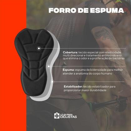 Imagem de Conjunto Ciclismo Masculino Pro Forro Espuma Ciclistas Pedal