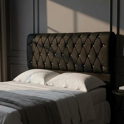 Imagem de Conjunto Ciclo do Sono King 2,03x1,98x32cm. Colchão massageador magnético com base box e Cabeceira Roma Luxo