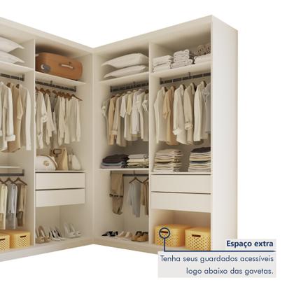Imagem de Conjunto Closet Casal sem Portas 2 Módulos 6 Gavetas França