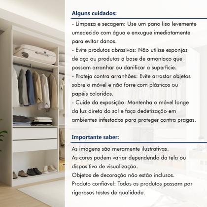 Imagem de Conjunto Closet Casal sem Portas 2 Módulos 6 Gavetas França