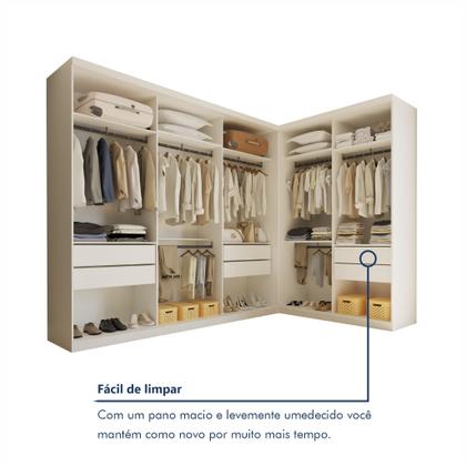 Imagem de Conjunto Closet Casal sem Portas 2 Módulos 6 Gavetas França