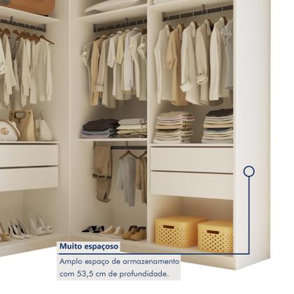 Imagem de Conjunto Closet Casal sem Portas 2 Módulos 6 Gavetas França