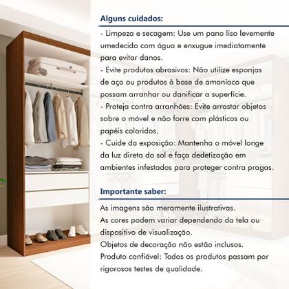Imagem de Conjunto Closet Casal sem Portas 2 Módulos 6 Gavetas França
