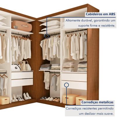 Imagem de Conjunto Closet Casal sem Portas 2 Módulos 6 Gavetas França