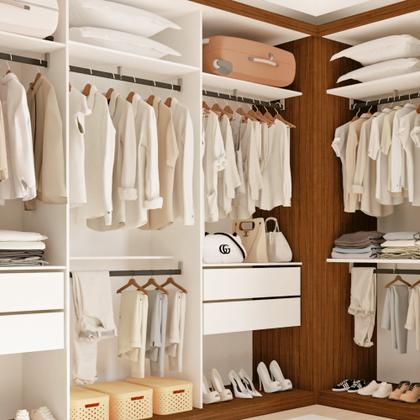 Imagem de Conjunto Closet Casal sem Portas 2 Módulos 6 Gavetas França