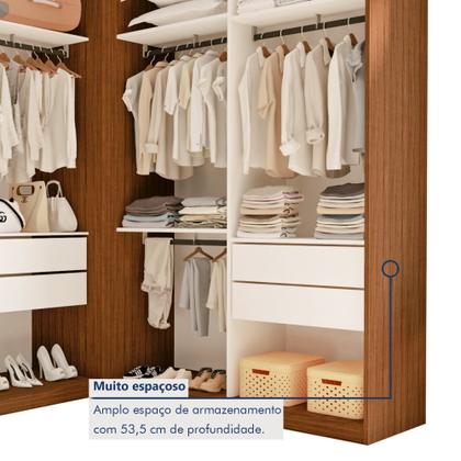 Imagem de Conjunto Closet Casal sem Portas 2 Módulos 6 Gavetas França