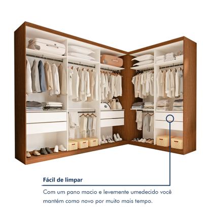 Imagem de Conjunto Closet Casal sem Portas 2 Módulos 6 Gavetas França