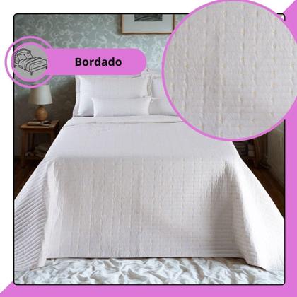 Imagem de Conjunto Cobre Leito Casal 7 Peças Urbany Bordado Premium