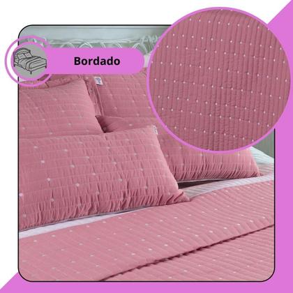 Imagem de Conjunto Cobre Leito Casal 7 Peças Urbany Bordado Premium