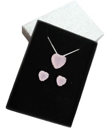 Imagem de Conjunto Colar e Brinco Coração Prata 1,6cm