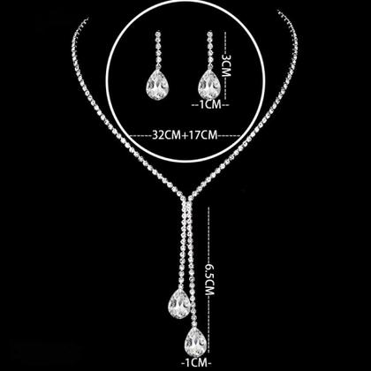 Imagem de Conjunto Colar e Brinco de Brilhante Luxo Festas Casamentos e Debutantes