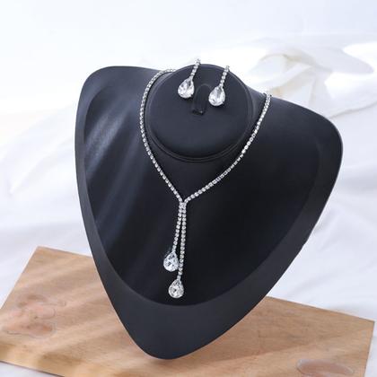 Imagem de Conjunto Colar e Brinco de Brilhante Luxo Festas Casamentos e Debutantes